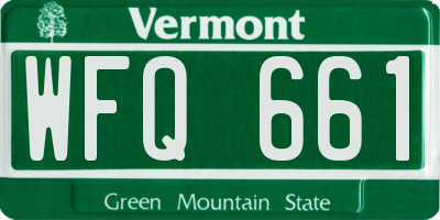 VT license plate WFQ661