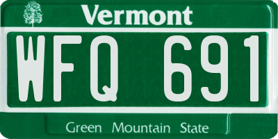VT license plate WFQ691