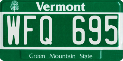 VT license plate WFQ695
