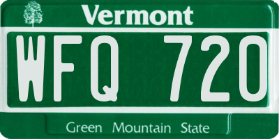 VT license plate WFQ720
