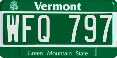 VT license plate WFQ797