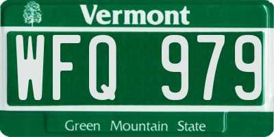 VT license plate WFQ979