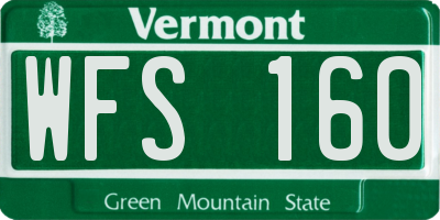 VT license plate WFS160