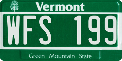 VT license plate WFS199