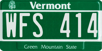 VT license plate WFS414