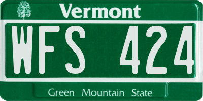 VT license plate WFS424