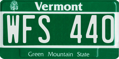 VT license plate WFS440