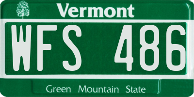 VT license plate WFS486