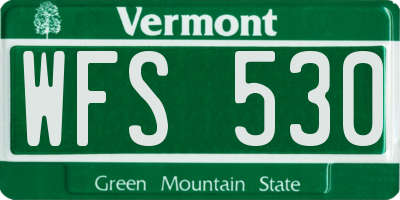 VT license plate WFS530