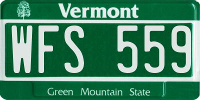 VT license plate WFS559