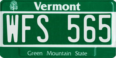 VT license plate WFS565