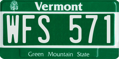 VT license plate WFS571