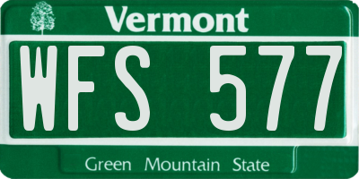 VT license plate WFS577