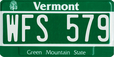 VT license plate WFS579