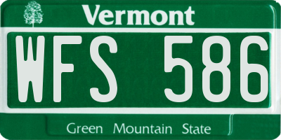 VT license plate WFS586