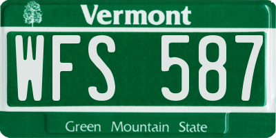 VT license plate WFS587