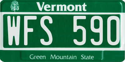 VT license plate WFS590