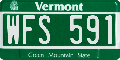 VT license plate WFS591