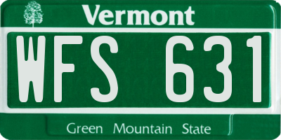 VT license plate WFS631