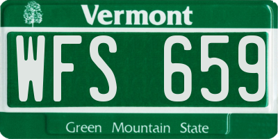 VT license plate WFS659