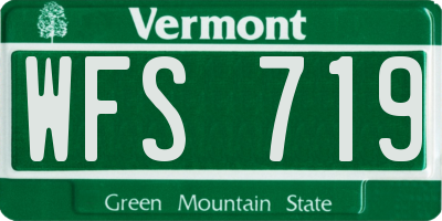 VT license plate WFS719