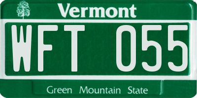 VT license plate WFT055