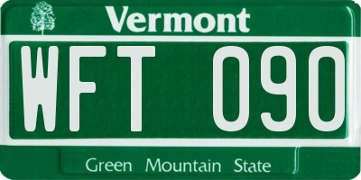 VT license plate WFT090