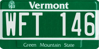 VT license plate WFT146