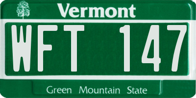 VT license plate WFT147
