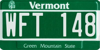 VT license plate WFT148