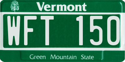 VT license plate WFT150
