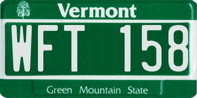 VT license plate WFT158