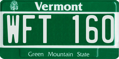 VT license plate WFT160