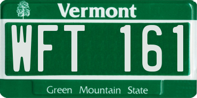 VT license plate WFT161