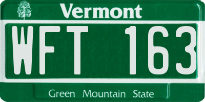 VT license plate WFT163