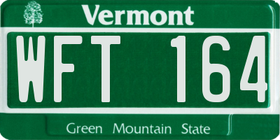 VT license plate WFT164