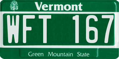 VT license plate WFT167