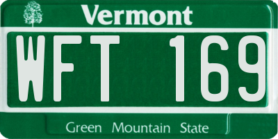 VT license plate WFT169