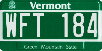 VT license plate WFT184