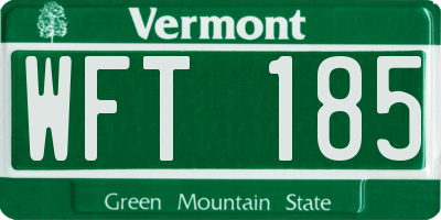 VT license plate WFT185