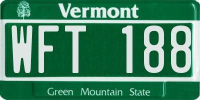 VT license plate WFT188
