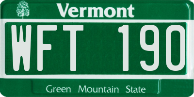 VT license plate WFT190