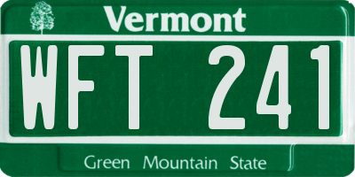 VT license plate WFT241