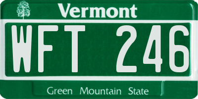 VT license plate WFT246
