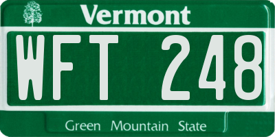 VT license plate WFT248