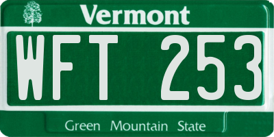 VT license plate WFT253