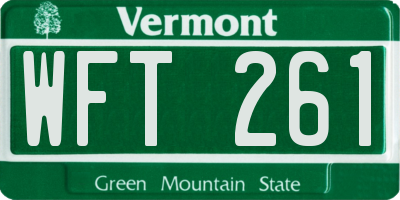 VT license plate WFT261