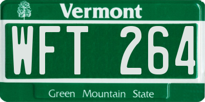 VT license plate WFT264