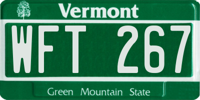VT license plate WFT267