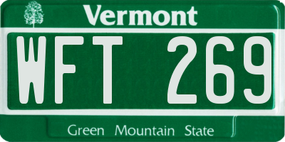 VT license plate WFT269